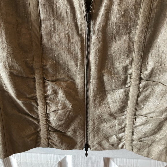 Chico's Metallic Tan Jacket - Picture 4 of 8